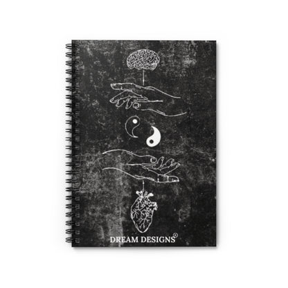 Mind Over Heart & Yin-Yang – Dream Designs Spiral Notebook