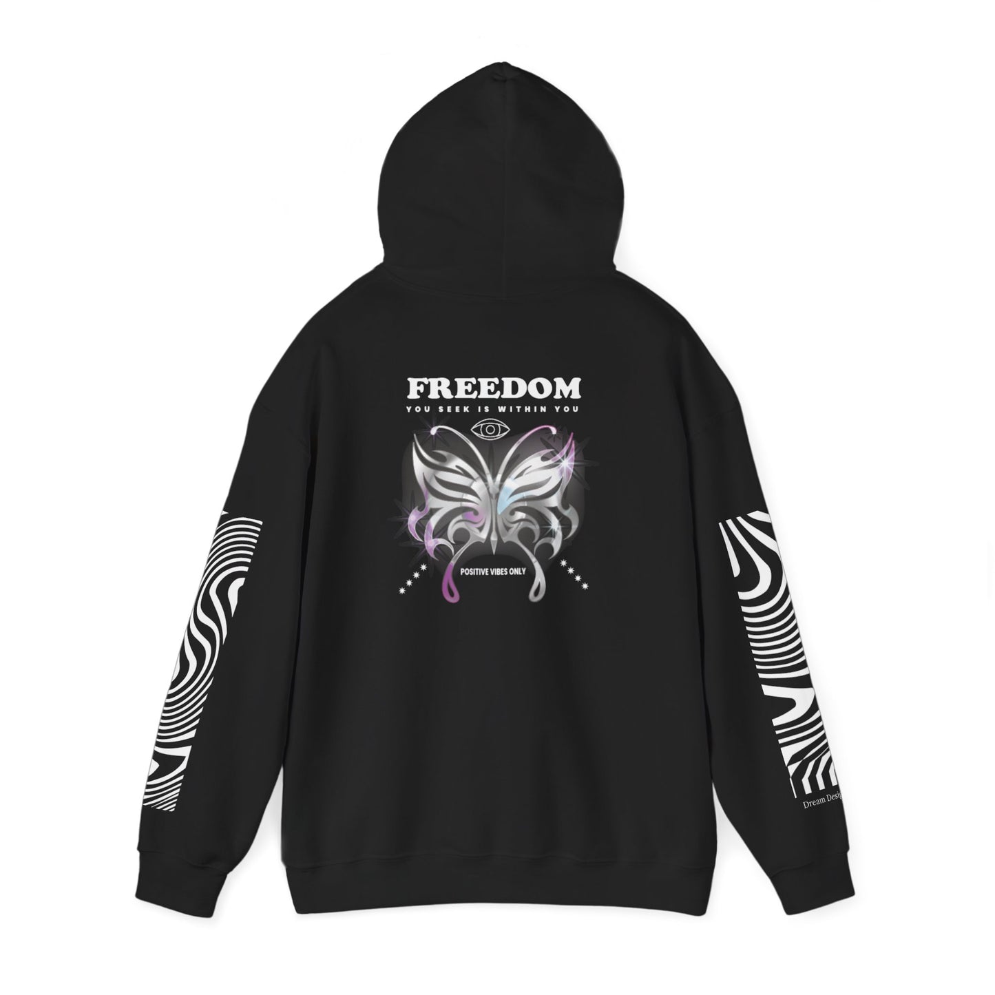 Freedom  Butterfly Design Unisex Sweatshirt - Cozy Heavy Blend Hoodie