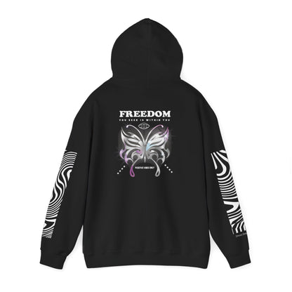 Freedom  Butterfly Design Unisex Sweatshirt - Cozy Heavy Blend Hoodie