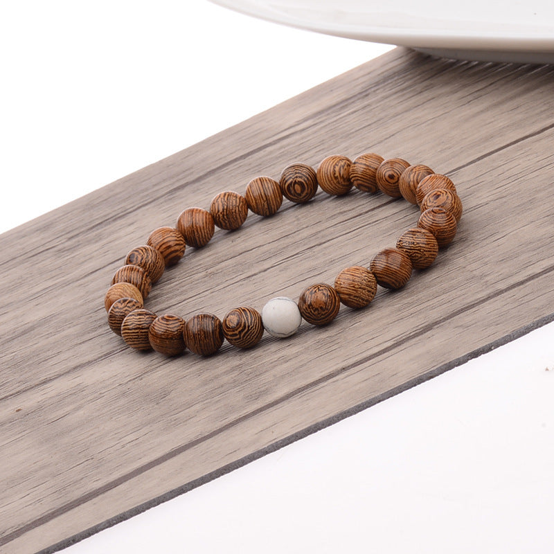 Natural stone couple distance bracelet