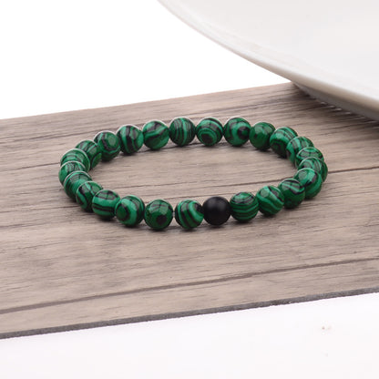 Natural stone couple distance bracelet